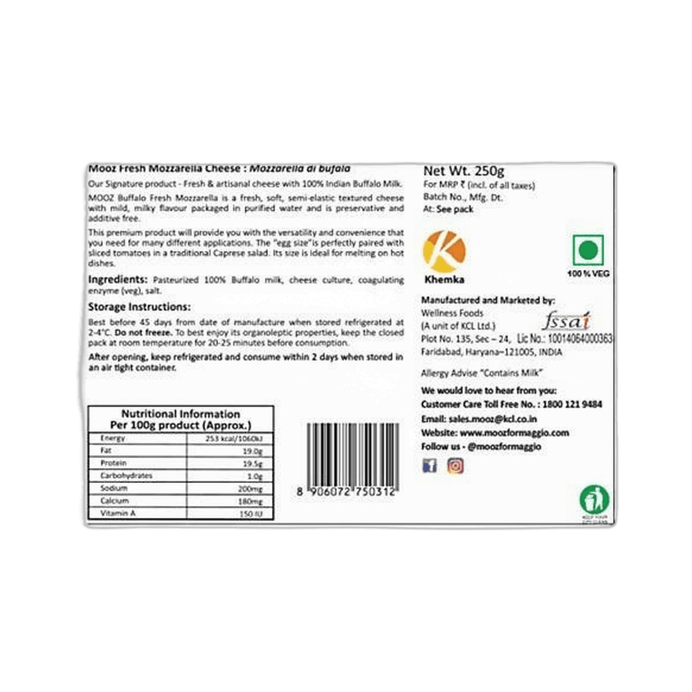 Mooz Cheese Fresh Mozzarella Packet 3