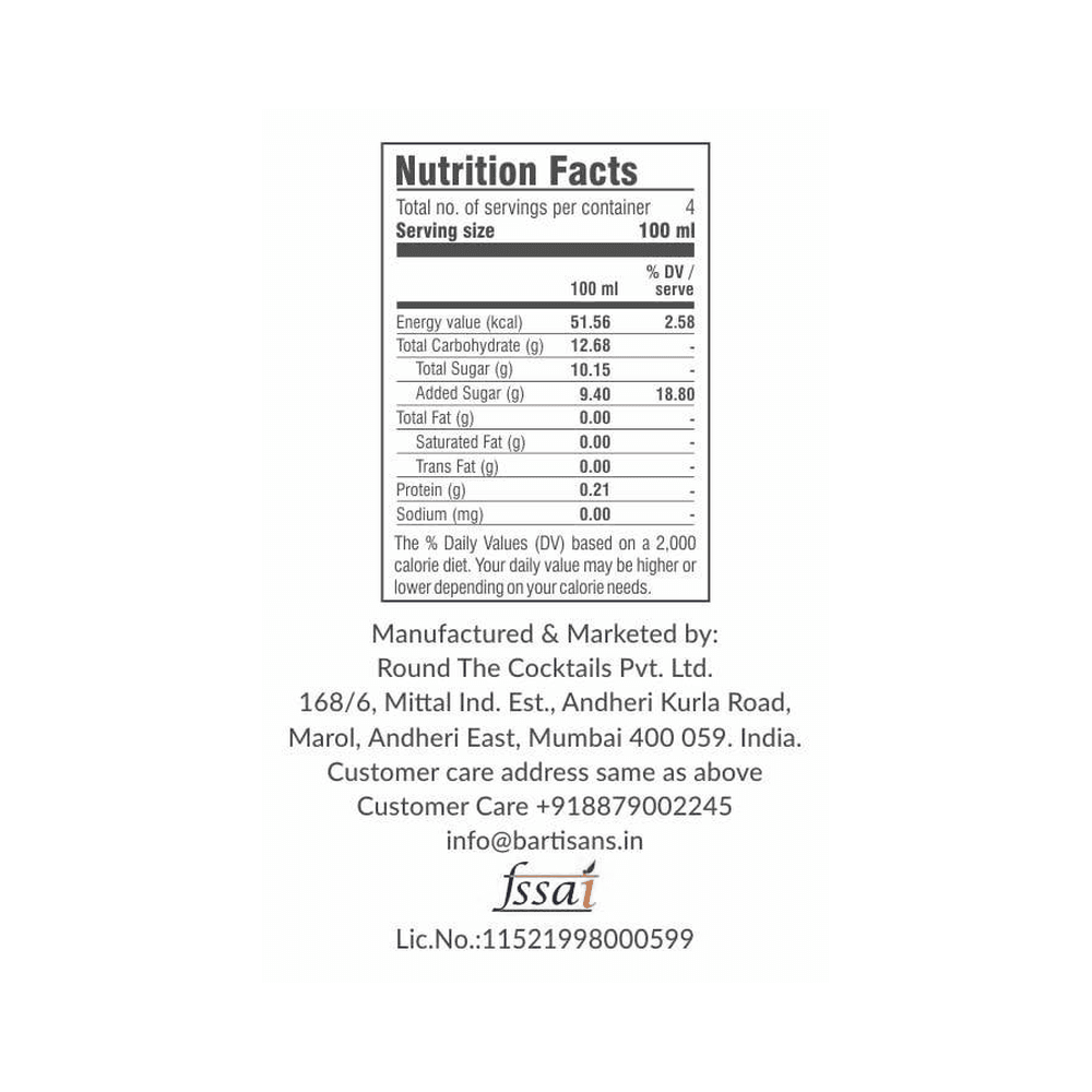 Bartisans Liquid Gold Ginger & Spice Cocktail Mixer 6