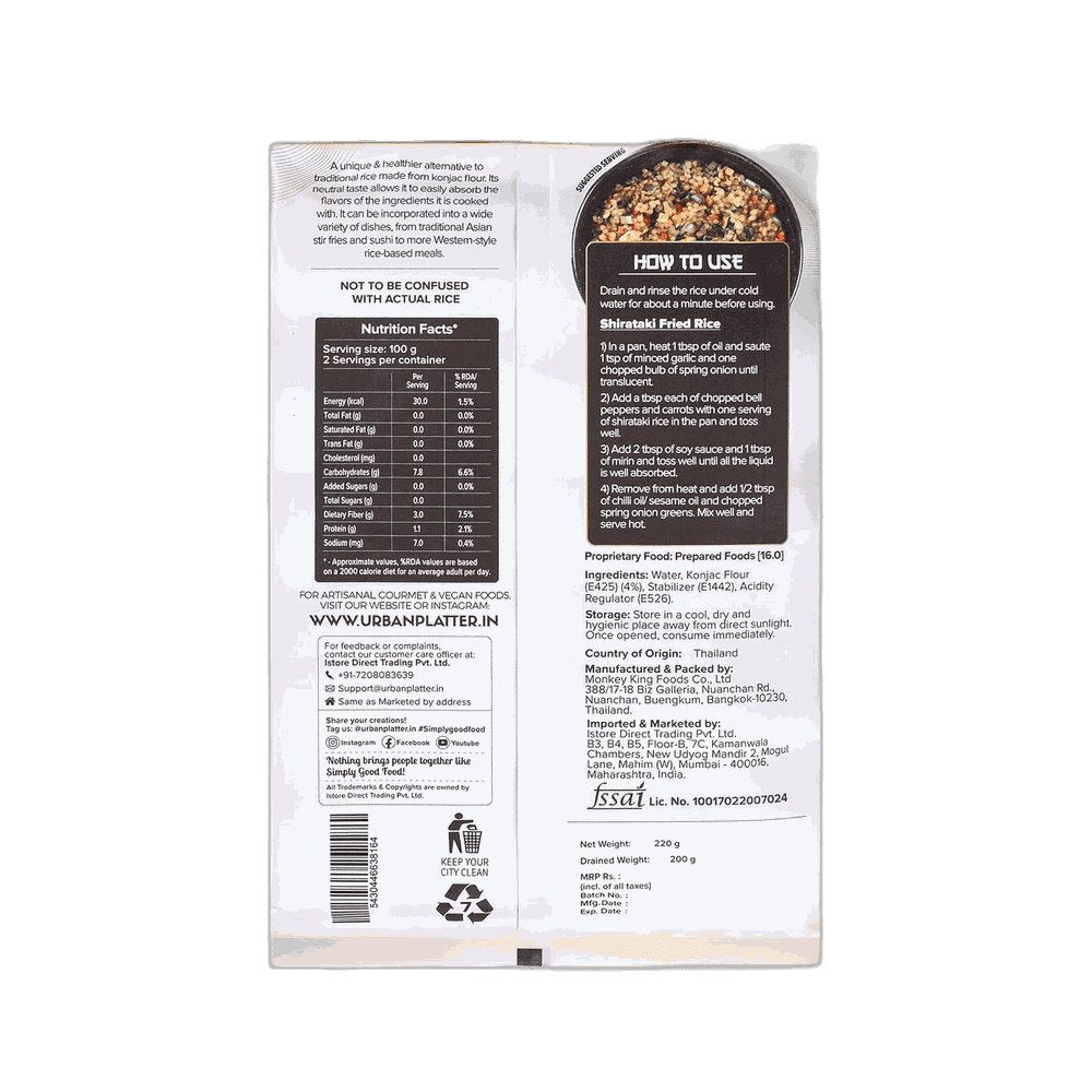Urban Platter Shirataki Short Grain Rice 2