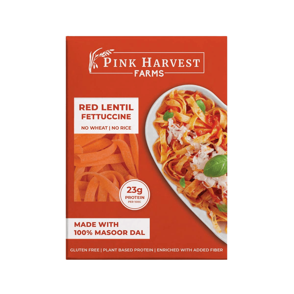 Pink Harvest Red lentil Fettuccine Pasta